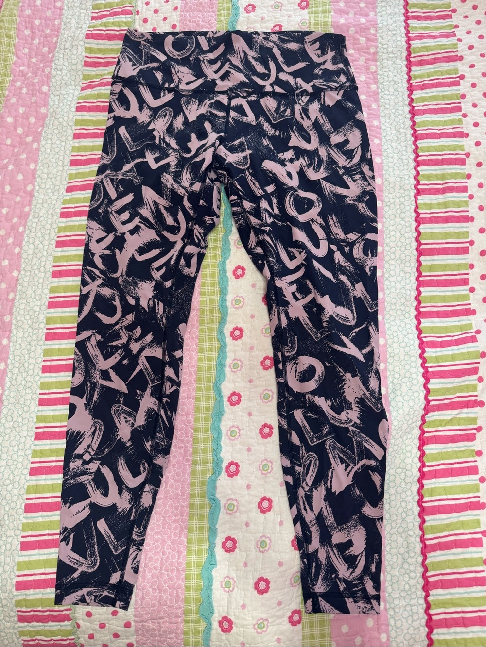 Lululemon wunder under high rise graffiti leggings